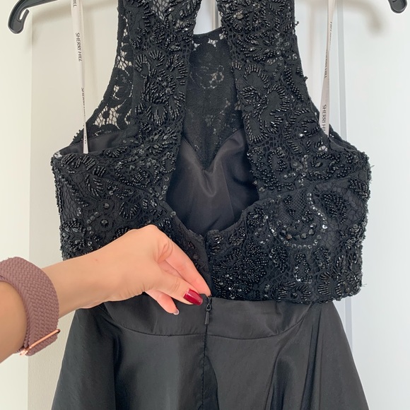 Beautiful Black Prom Graduation Formal Gown Dress 2 Piece - Sherri Hill - Picture 4 of 8